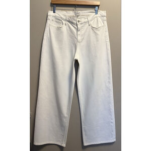 Joe's Jeans Lou Lou Size 34 Wide Leg High Waist Stretch White New With Tags